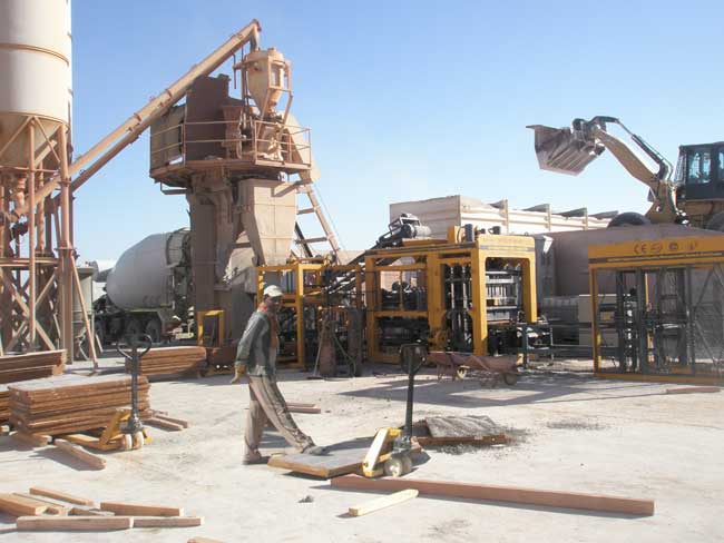 阿爾(ěr)及利亞砌塊(kuai)磚機客戶