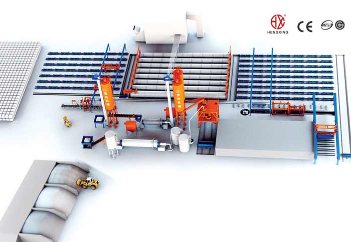 蒸(zhēng)壓加氣混凝土(tu)砌塊生産線 蒸(zhēng)壓加氣塊設備(bei)